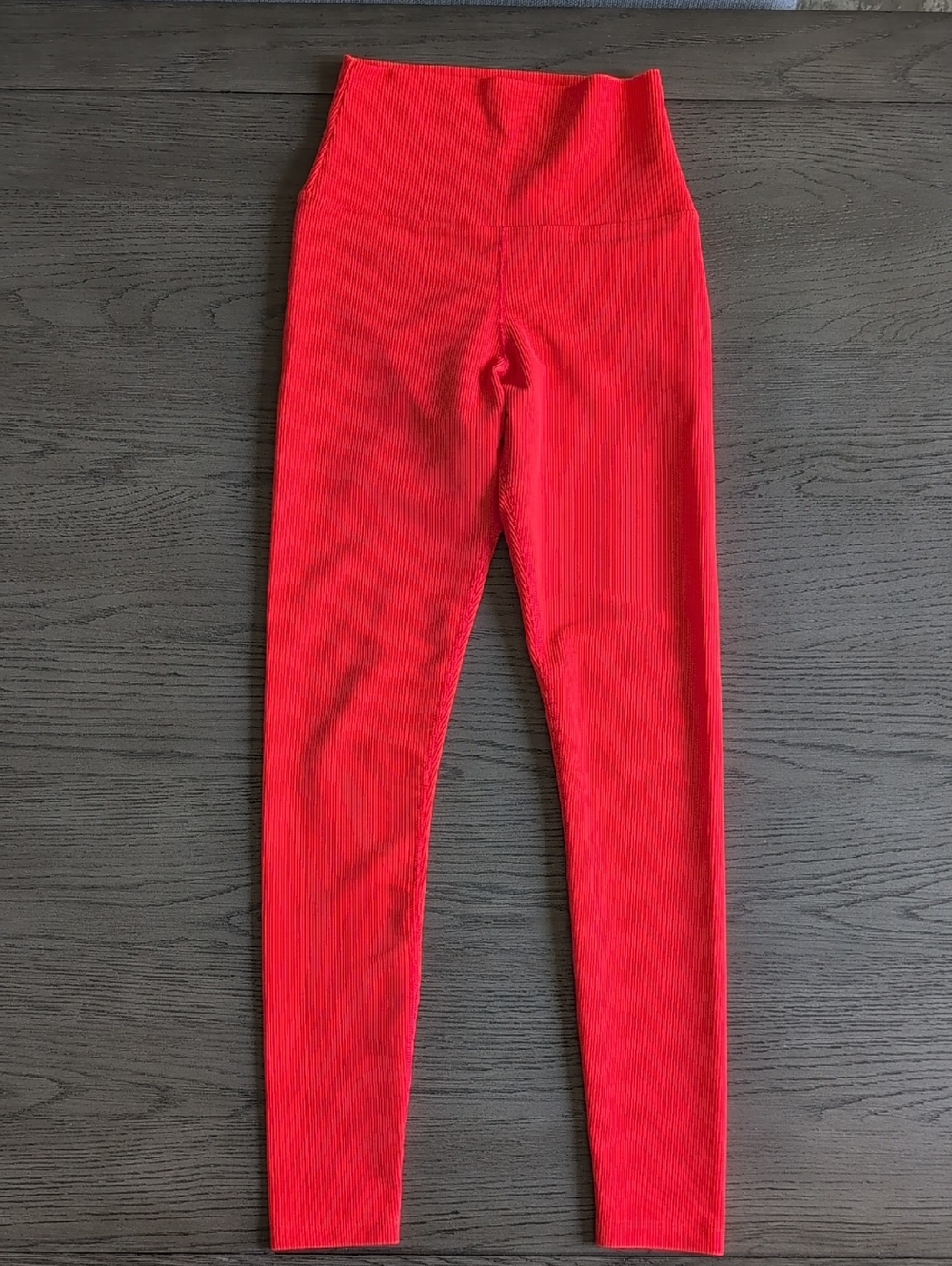 Beach Riot Sport Ribbed Active Leggings - Coral Red